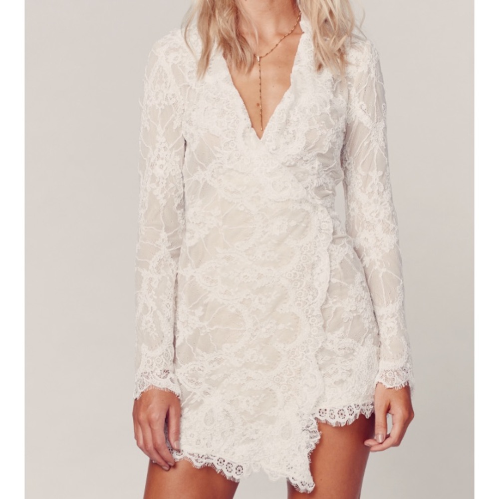 NWOT Stone Cold Fox Lace Wrap Dress